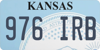 KS license plate 976IRB