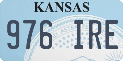 KS license plate 976IRE