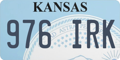 KS license plate 976IRK