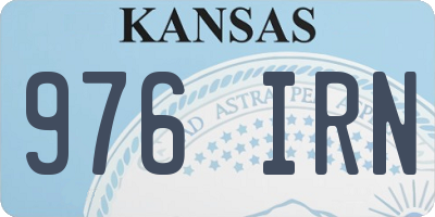 KS license plate 976IRN