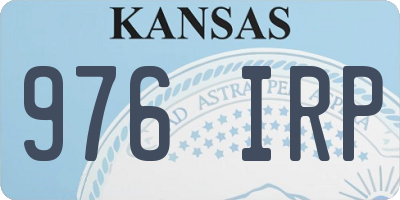 KS license plate 976IRP