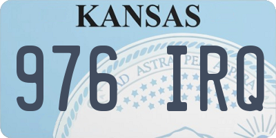 KS license plate 976IRQ