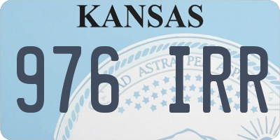 KS license plate 976IRR