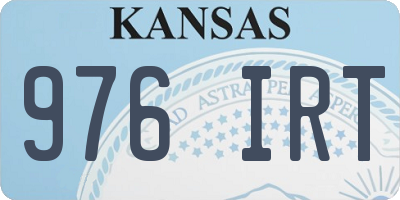 KS license plate 976IRT