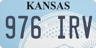 KS license plate 976IRV