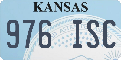 KS license plate 976ISC