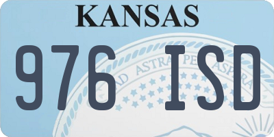 KS license plate 976ISD