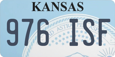 KS license plate 976ISF