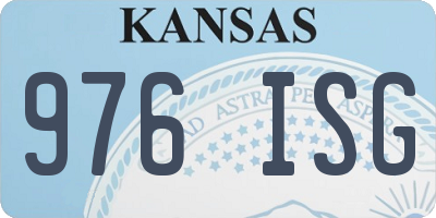 KS license plate 976ISG