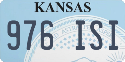 KS license plate 976ISI