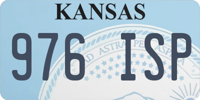 KS license plate 976ISP