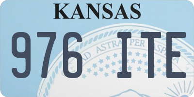 KS license plate 976ITE