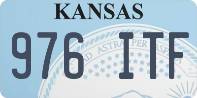KS license plate 976ITF