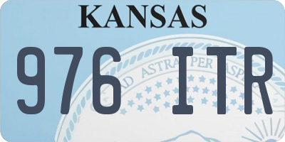 KS license plate 976ITR