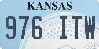 KS license plate 976ITW