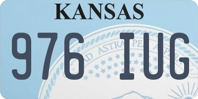 KS license plate 976IUG
