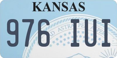 KS license plate 976IUI