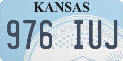 KS license plate 976IUJ