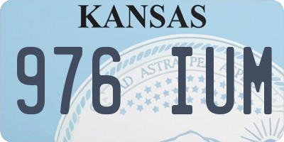 KS license plate 976IUM