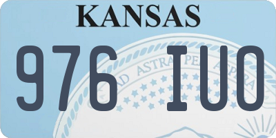 KS license plate 976IUO