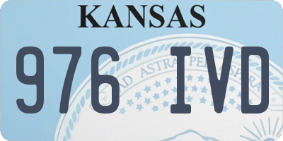KS license plate 976IVD