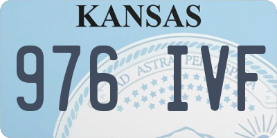 KS license plate 976IVF