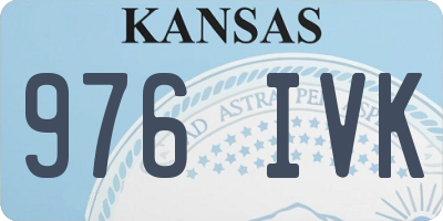KS license plate 976IVK