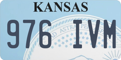 KS license plate 976IVM