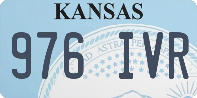 KS license plate 976IVR