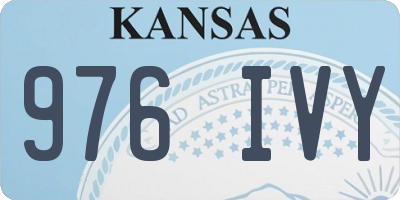 KS license plate 976IVY