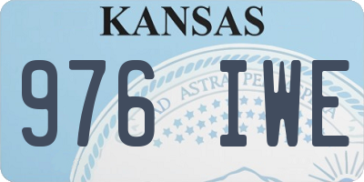 KS license plate 976IWE