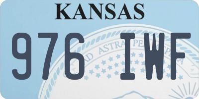 KS license plate 976IWF