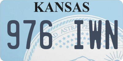 KS license plate 976IWN
