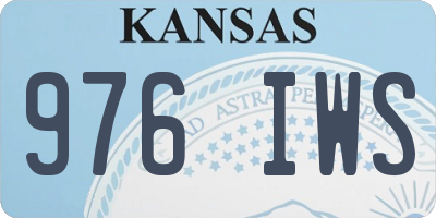 KS license plate 976IWS