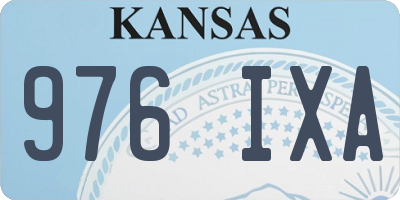 KS license plate 976IXA