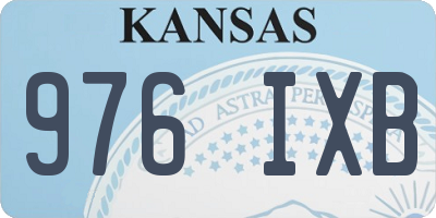KS license plate 976IXB
