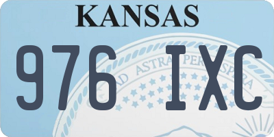 KS license plate 976IXC