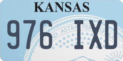 KS license plate 976IXD