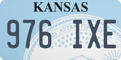 KS license plate 976IXE