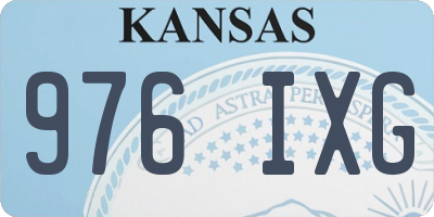 KS license plate 976IXG