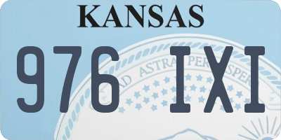 KS license plate 976IXI