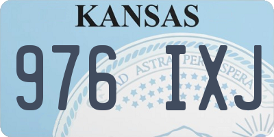 KS license plate 976IXJ