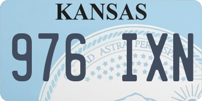 KS license plate 976IXN