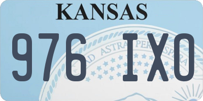 KS license plate 976IXO