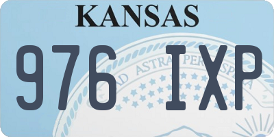 KS license plate 976IXP