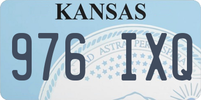 KS license plate 976IXQ