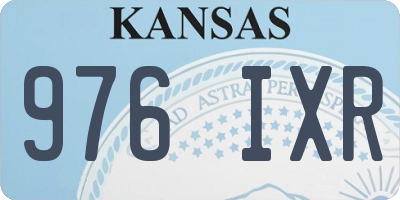 KS license plate 976IXR
