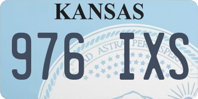 KS license plate 976IXS