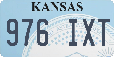 KS license plate 976IXT