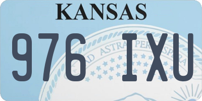 KS license plate 976IXU
